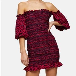 NWT Topshop Bardot Heart Dress US size 8/Medium